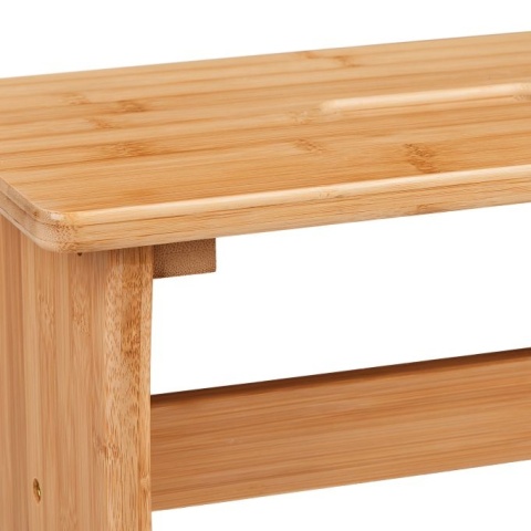Stołek z bambusa 20,5x40x22cm naturalny max 100kg lekki taboret pomocnik