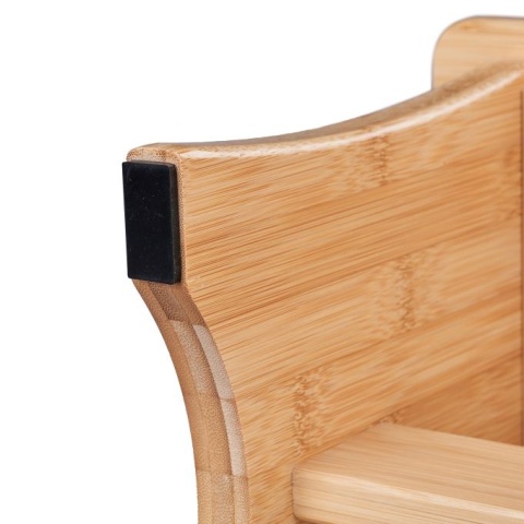 Stołek z bambusa 20,5x40x22cm naturalny max 100kg lekki taboret pomocnik