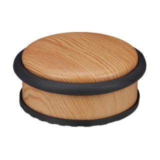 Stoper do drzwi płaski a'la drewno 1,1kg stal guma 5x10,5cm