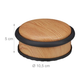 Stoper do drzwi płaski a'la drewno 1,1kg stal guma 5x10,5cm