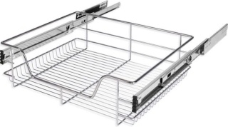 Szuflada kuchenna teleskopowa KESSER 60 cm – stal – srebrna – montaż boczny – do 20 kg