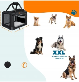 Torba transportowa LOVPET XXL 92x64x64 cm - czarna