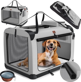 Transporter składany XXXL 102x70x70 cm dla psa kota - Lovpet - przenośny - z torbą - max 53 kg