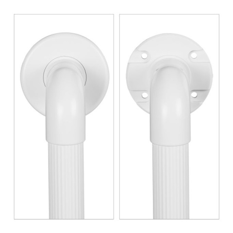 Uchwyt dla seniorów / niepełnosprawnych biały plastikowy 39x9x9,5cm ABS max 100kg łazienka