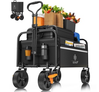 Wózek ręczny składany Kesser stalowy czarny 90x52x102cm do 150 kg ogrodowy transportowy