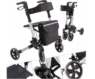 Balkonik na kółkach KESSER - składany - 67x63 cm - siedzisko 46 cm - do 136 kg