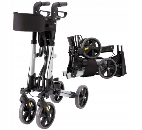 Balkonik na kółkach KESSER - składany - 67x63 cm - siedzisko 46 cm - do 136 kg