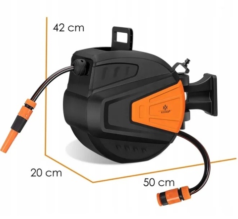 Bęben na wąż wodny 30 m - 180° obrotowy - automatyczny - 9 trybów