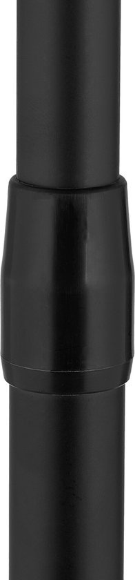 Drążek teleskopowy czarny 66-110 cm - stal nierdzewna - bez wiercenia