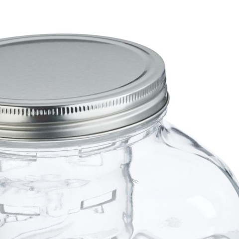 Dystrybutor do napojów 4L - 2 sztuki - szkło/stal - stojak - przezroczysty/srebrny/czarny