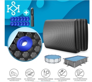 Folia bąbelkowa solarna KESSER 366x366 cm - 120 µm - odporna na UV/chlor