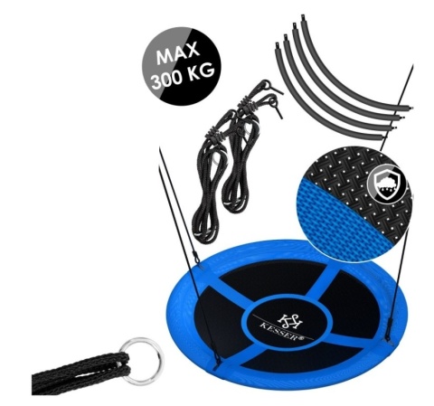 Huśtawka ogrodowa bocianie gniazdo 100x100 cm - KESSER - regulacja - do 300 kg