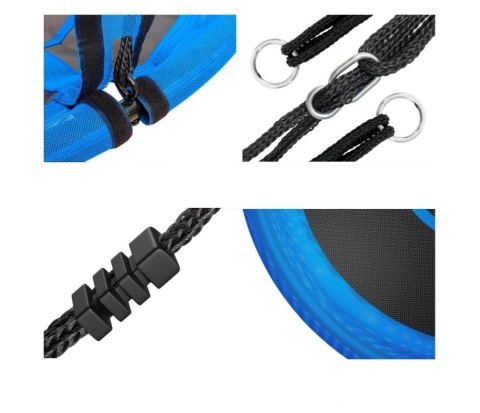 Huśtawka ogrodowa bocianie gniazdo 100x100 cm - KESSER - regulacja - do 300 kg