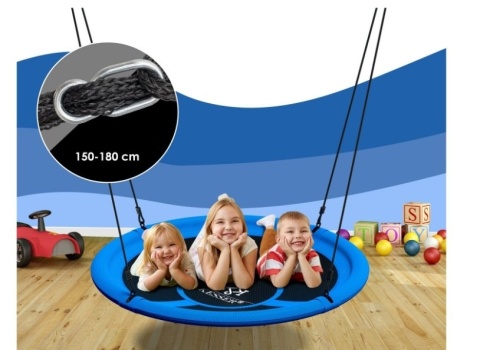 Huśtawka ogrodowa bocianie gniazdo 100x100 cm - KESSER - regulacja - do 300 kg