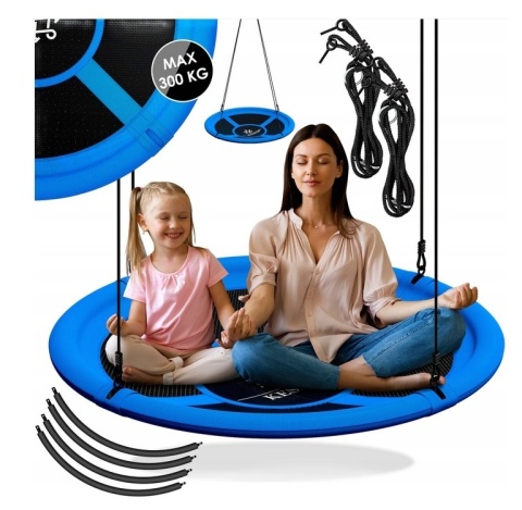 Huśtawka ogrodowa bocianie gniazdo 100x100 cm - KESSER - regulacja - do 300 kg