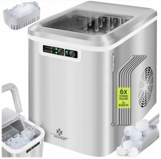 Kostkarka do lodu KESSER 12 kg/24h - 2,2L - 36x24,9x32,7 cm - 2 rozmiary kostek
