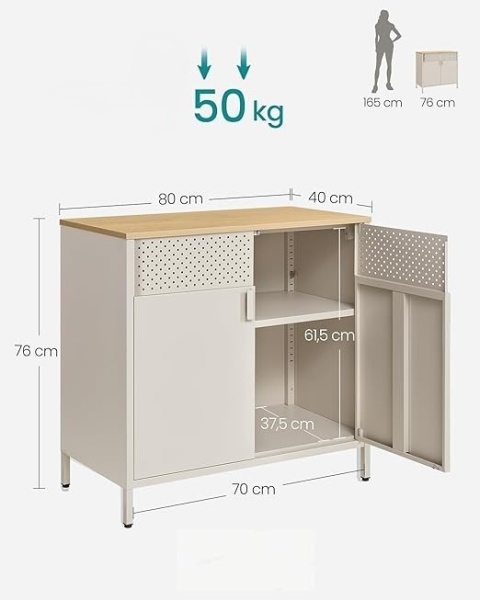 Kredens komoda witryna beż 40x80x76 cm