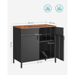 Kredens witryna do salonu uniwersalna 80 cm czarna