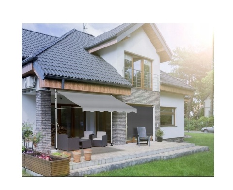 Markiza balkonowa KESSER 300x180 cm - poliester PU - regulacja korbką - stalowa rama