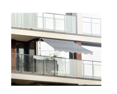Markiza balkonowa KESSER 300x180 cm - poliester PU - regulacja korbką - stalowa rama