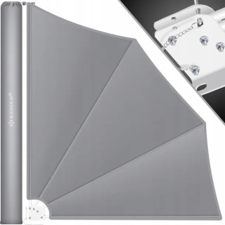 Markiza boczna wachlarzowa 140x140 cm - poliester/stal - 160g/m² - uniwersalna