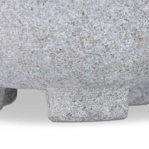 Moździerz kuchenny granitowy - szary - 20x9 cm - tłuczek - 3,1 kg