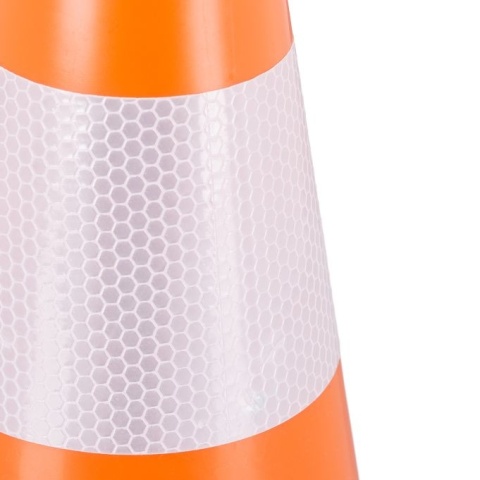 Pachołki treningowe 12 sztuk - pomarańczowe/białe - 31x18,5 cm - odblaskowe