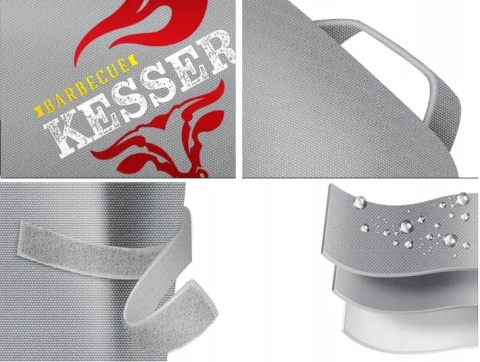 Pokrowiec na grilla KESSER - 132x66x110 cm - Oxford 600D/PVC - wodoodporny/UV