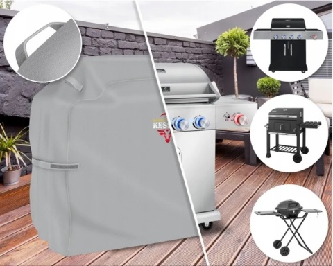 Pokrowiec na grilla KESSER - 132x66x110 cm - Oxford 600D/PVC - wodoodporny/UV