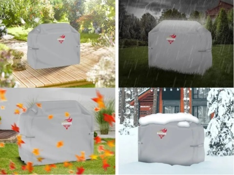 Pokrowiec na grilla KESSER - 132x66x110 cm - Oxford 600D/PVC - wodoodporny/UV