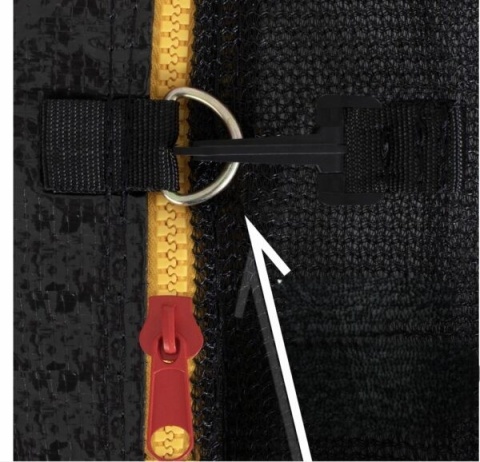 Siatka do trampoliny KESSER 244 cm - wys. 200 cm - 6 słupków - czarna