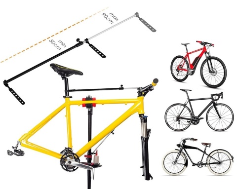 Stojak do naprawy rowerów KESSER - aluminiowy - 190x85x85 cm - obrót 360° - 30 kg