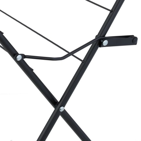 Wieszak na pranie składany - 138x63x49 cm - 50 klamerek - czarny