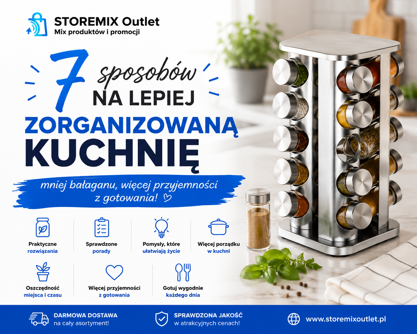 🍳 7 sposobów na lepiej zorganizowaną kuchnię – mniej bałaganu, więcej przyjemności z gotowania